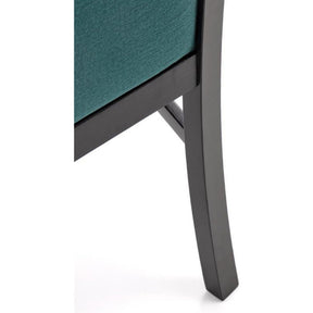 Scaun Gerard 2, negru/verde, stofa clasica/lemn de fag, 44x55x97 cm