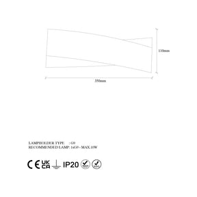 Aplica 7156, corp metalic, negru, 31x10x11 cm