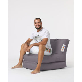 Fotoliu Siesta Sofa Bed Pouf, poliester, gri, 55x40x40 cm