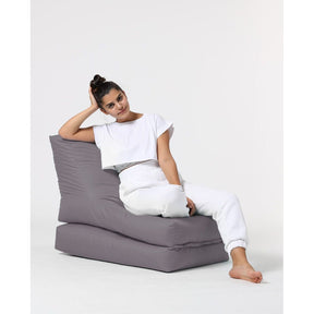 Fotoliu Siesta Sofa Bed Pouf, poliester, gri, 55x40x40 cm