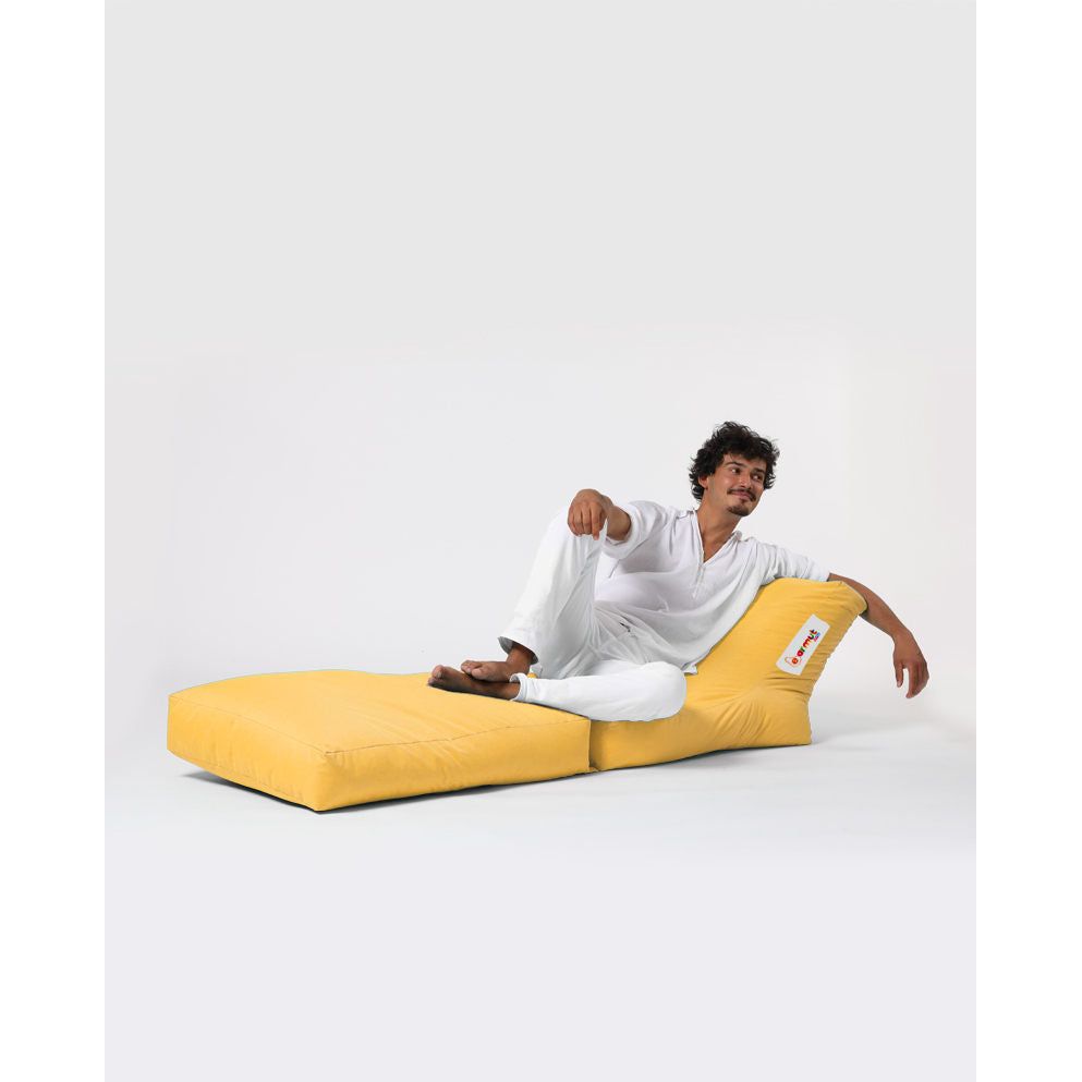 Fotoliu Siesta Sofa Bed Pouf, poliester, galben, 55x40x40 cm