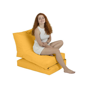 Fotoliu Siesta Sofa Bed Pouf, poliester, galben, 55x40x40 cm