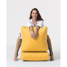 Fotoliu Siesta Sofa Bed Pouf, poliester, galben, 55x40x40 cm