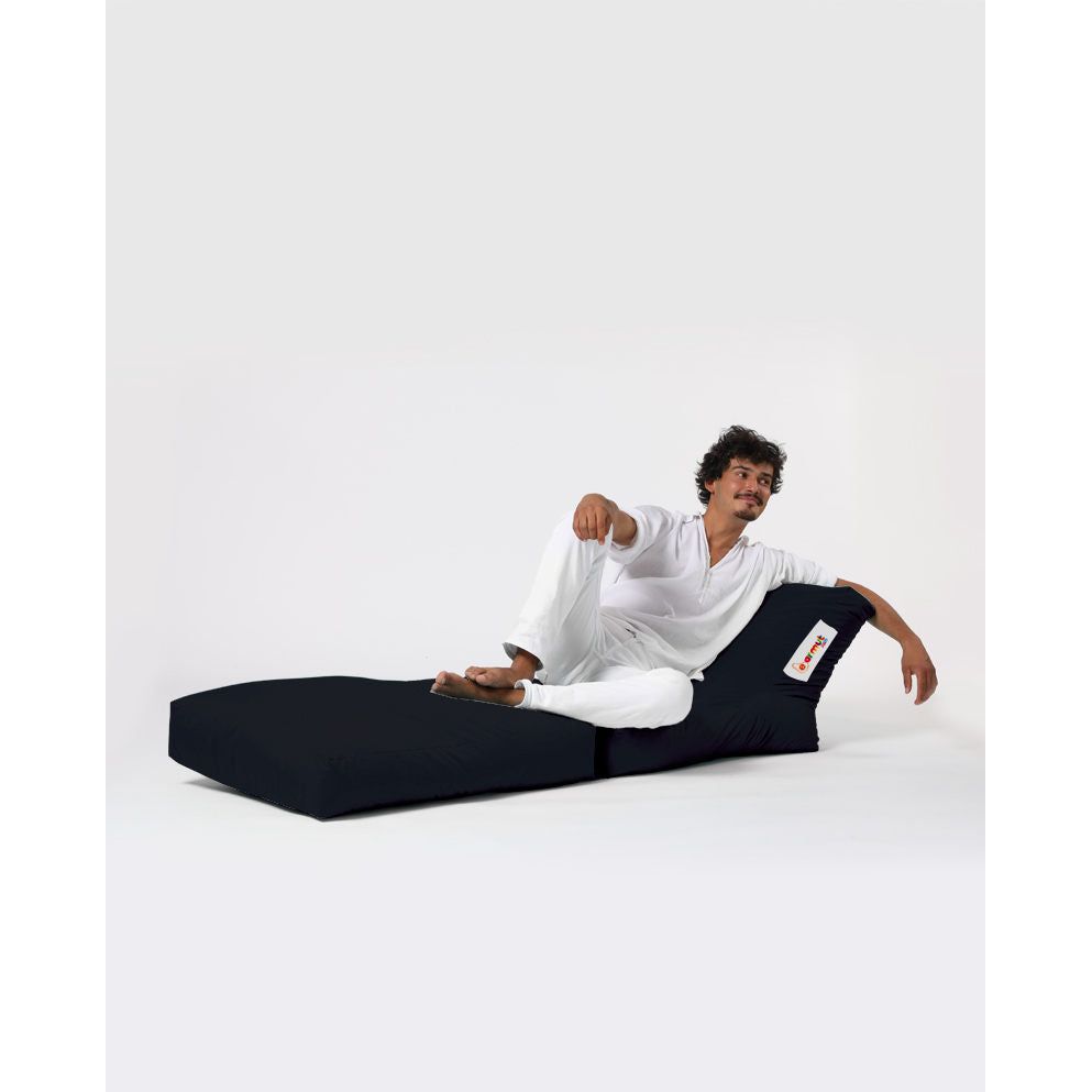 Fotoliu Siesta Sofa Bed Pouf, poliester, negru, 55x40x40 cm