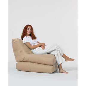 Fotoliu Siesta Sofa Bed Pouf, 100% poliester, bej, 55x40x40 cm