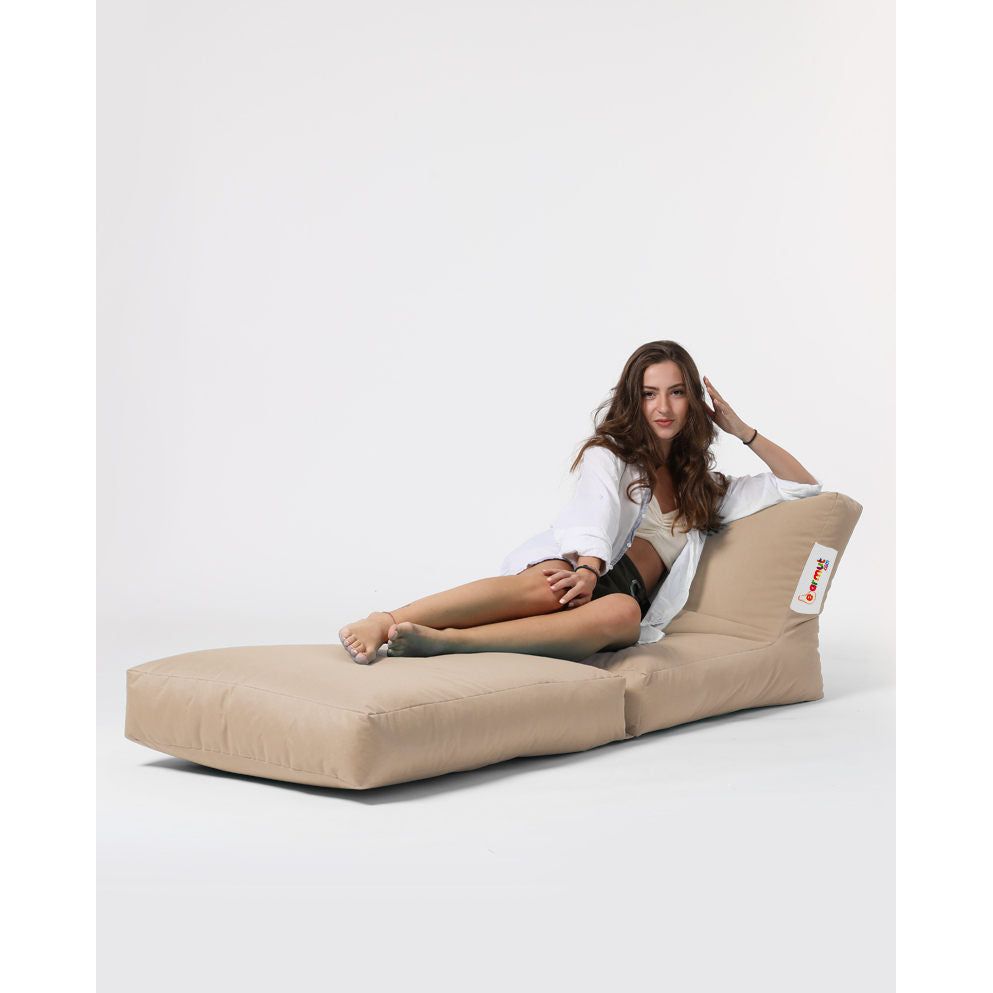 Fotoliu Siesta Sofa Bed Pouf, 100% poliester, bej, 55x40x40 cm