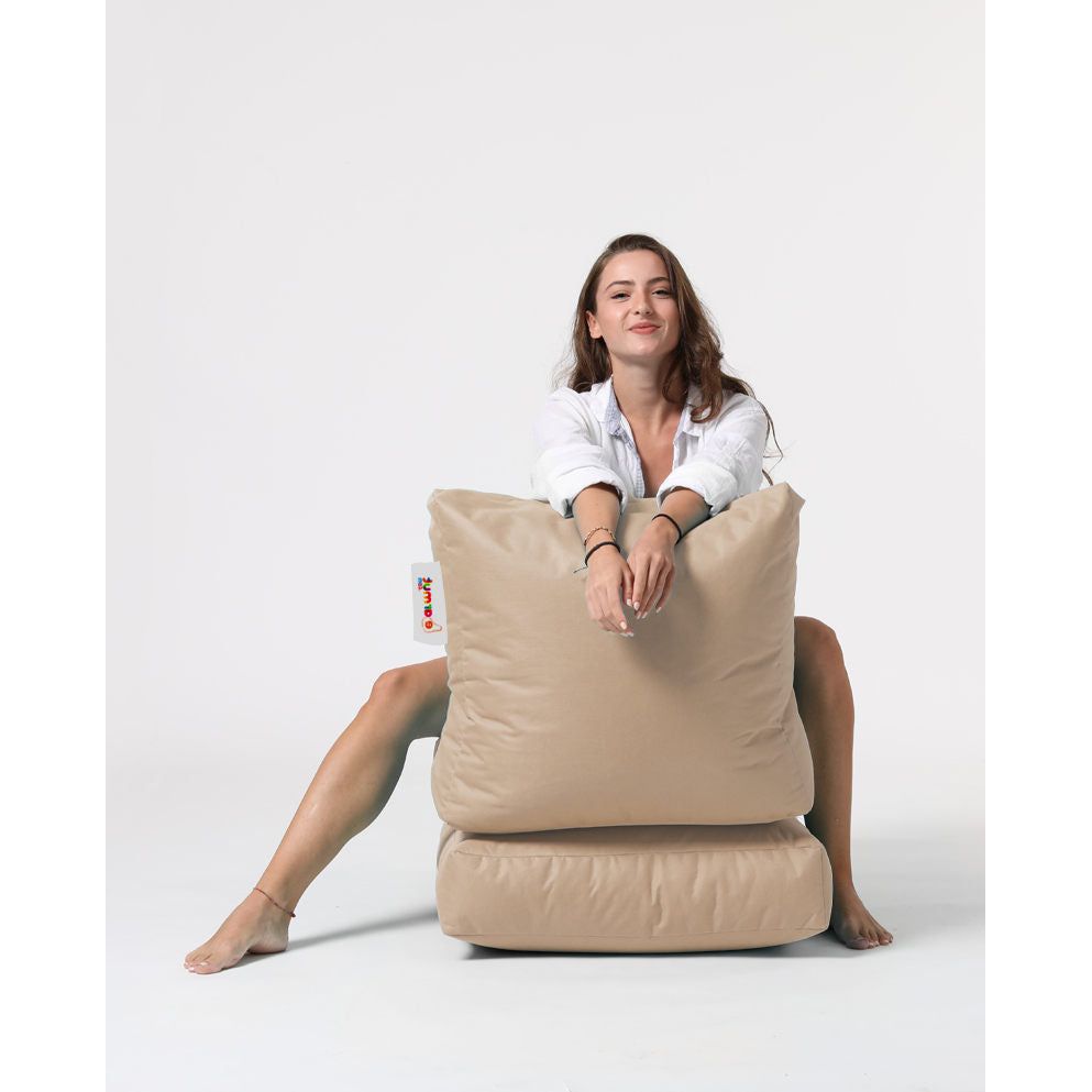 Fotoliu Siesta Sofa Bed Pouf, 100% poliester, bej, 55x40x40 cm