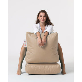 Fotoliu Siesta Sofa Bed Pouf, 100% poliester, bej, 55x40x40 cm