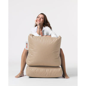 Fotoliu Siesta Sofa Bed Pouf, 100% poliester, bej, 55x40x40 cm