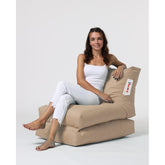 Fotoliu Siesta Sofa Bed Pouf, 100% poliester, bej, 55x40x40 cm