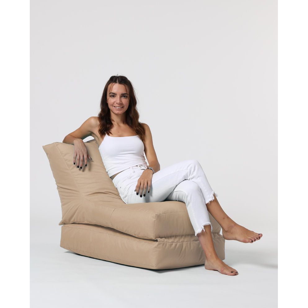 Fotoliu Siesta Sofa Bed Pouf, 100% poliester, bej, 55x40x40 cm