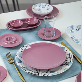 Set de cina HALKA, 50 piese, multicolor, ceramica