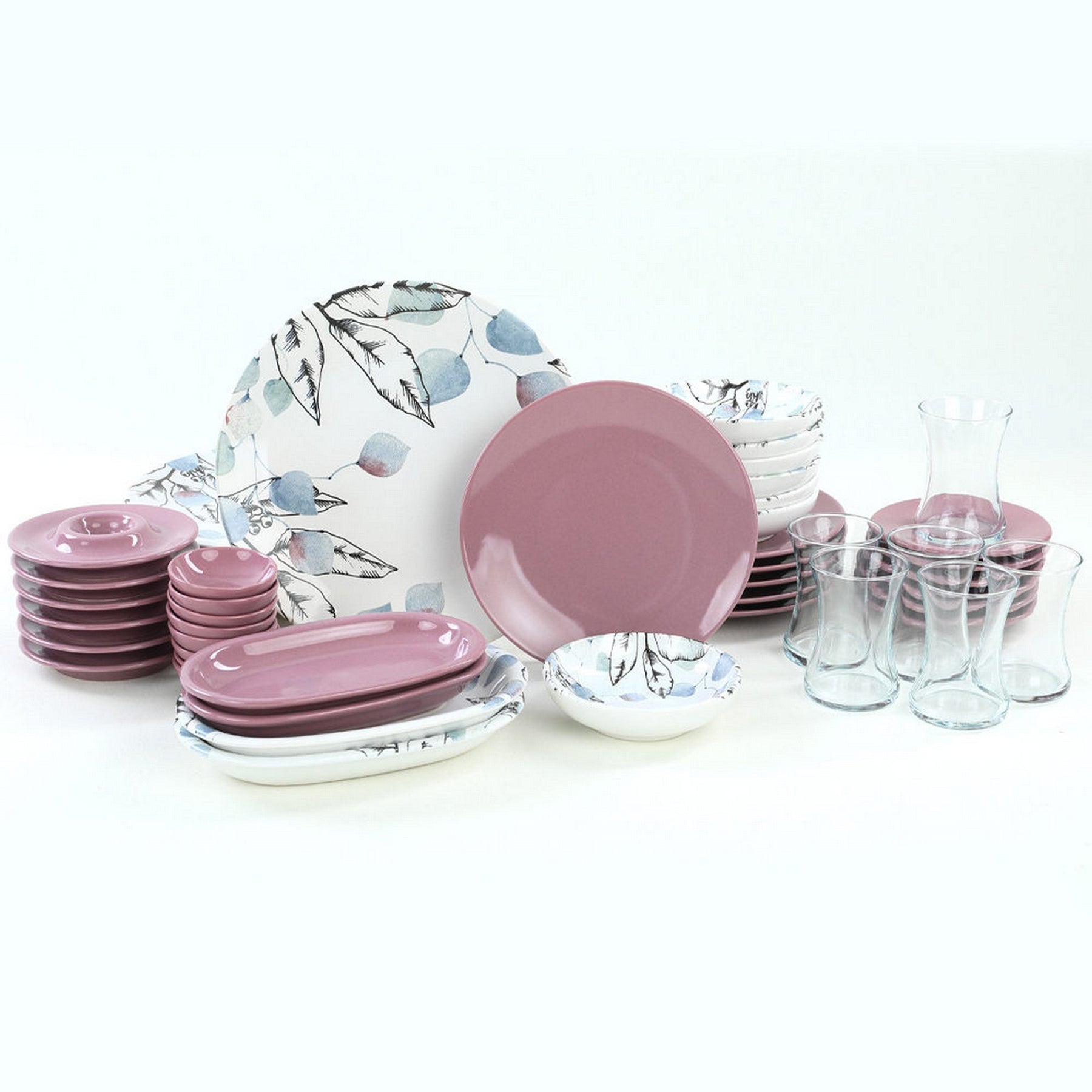 Set de cina HALKA, 50 piese, multicolor, ceramica