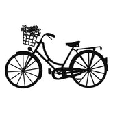 Decoratiune perete BIKE, negru, metal, 65x40 cm