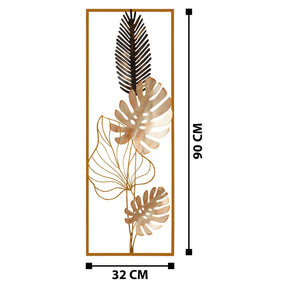 Decoratiune perete Nazo-CH126-2, auriu, 100% metal, 32x5x90 cm