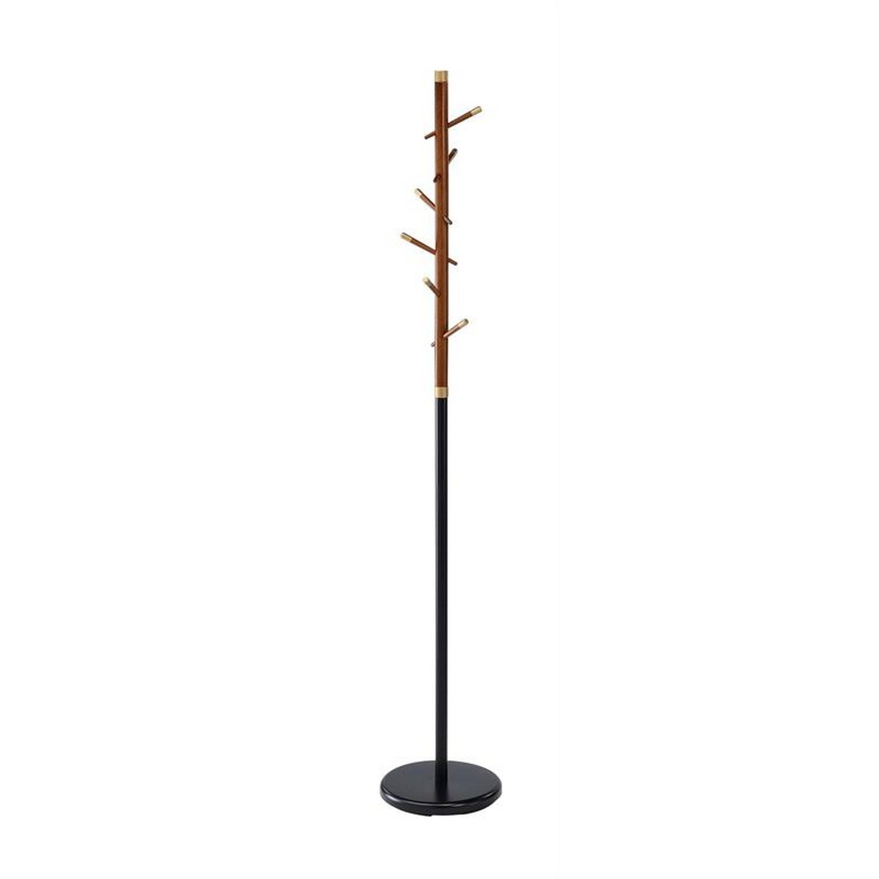 Cuier W67, negru/nuc, metal, 28x174 cm