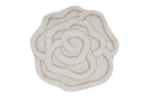 Covor baie BIG ROSE, 90x90 cm, forma rotunda, acril, bej