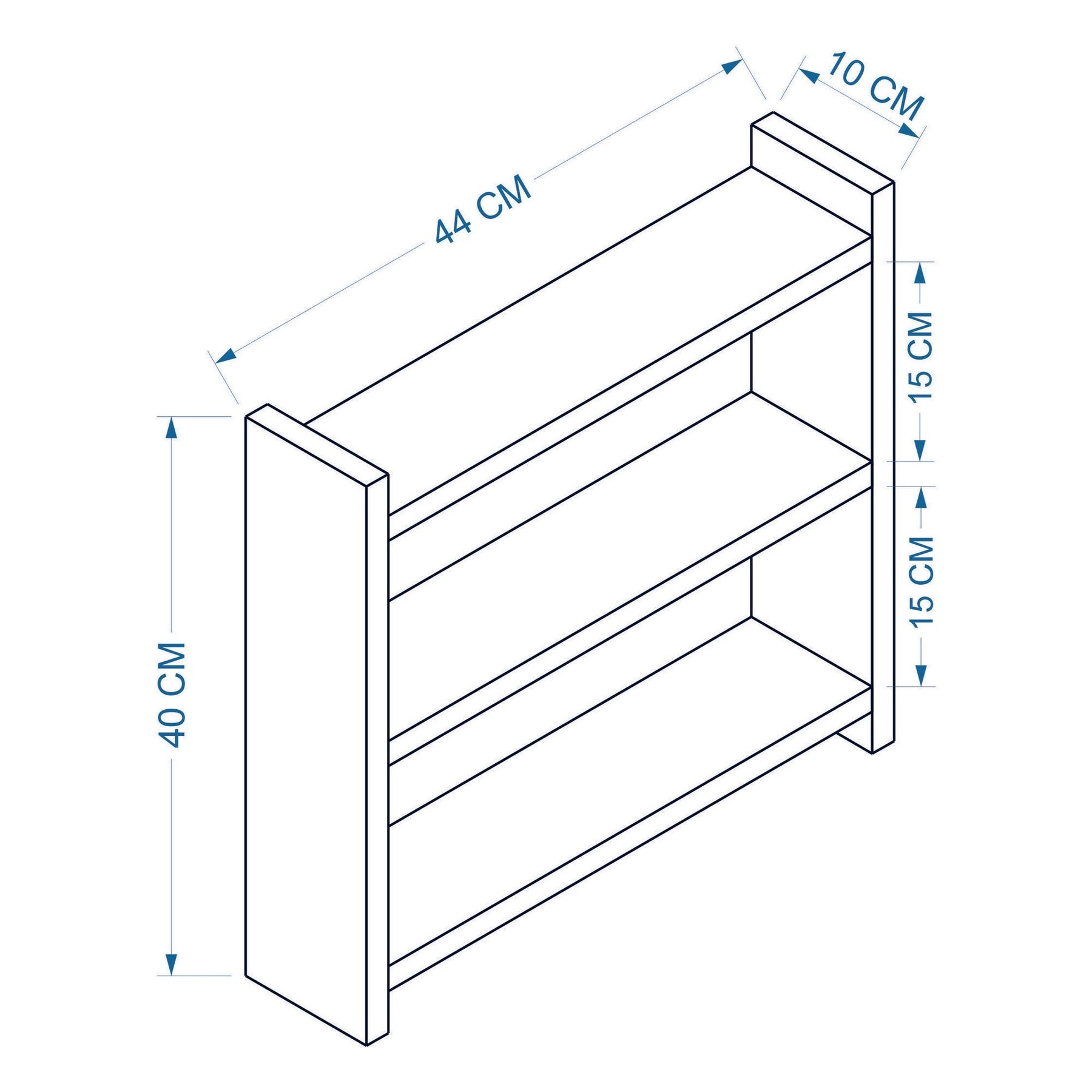 Organizator bucatarie COSMIC, alb, PAL melaminat, 44x40x10 cm