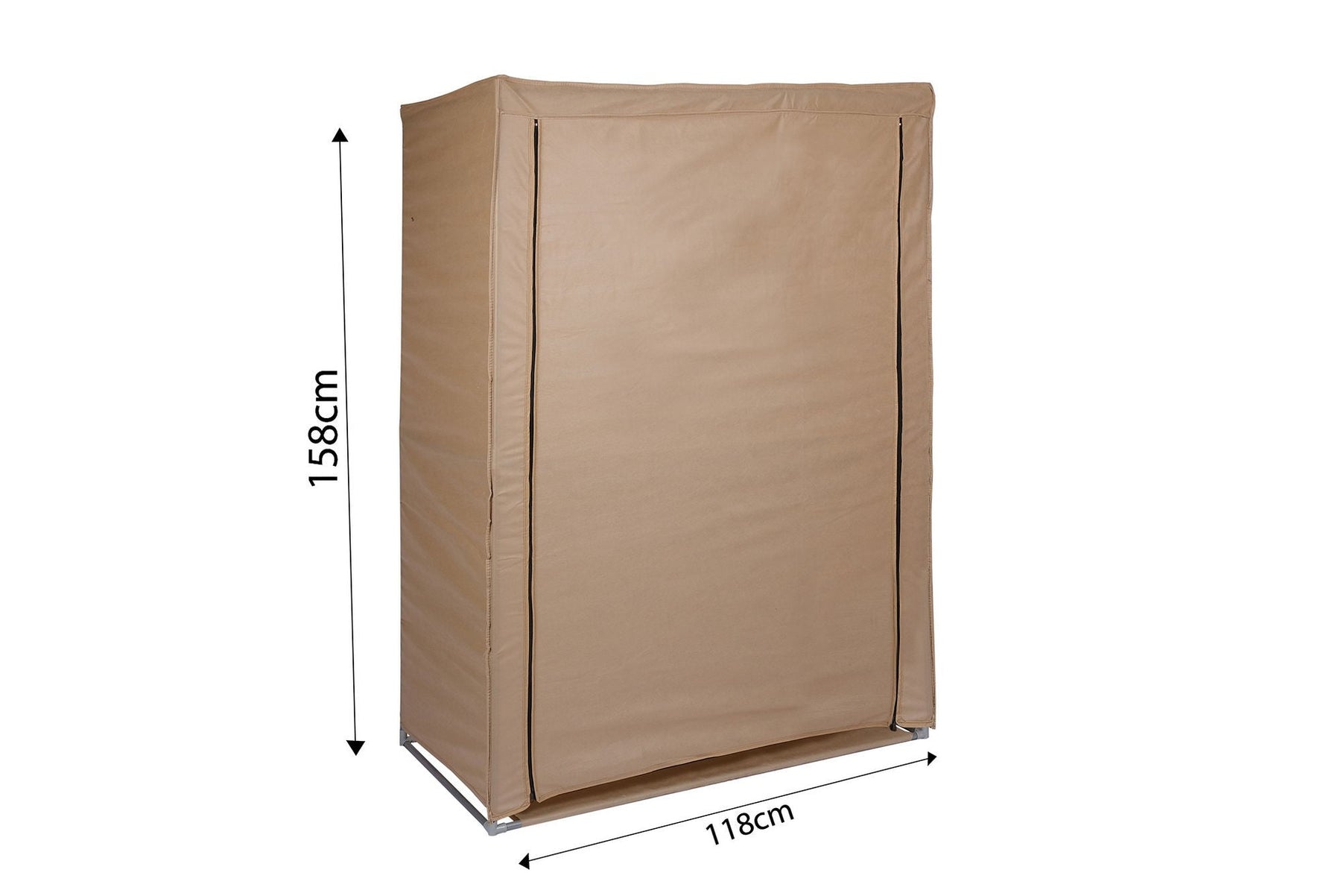 Organizator garderoba 379VLV2208, bej, material textil/metal, 118x45x158 cm