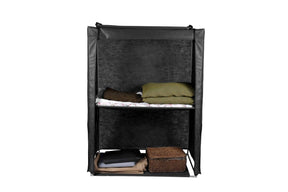 Organizator garderoba 379VLV2208, negru, material textil/metal, 118x45x158 cm