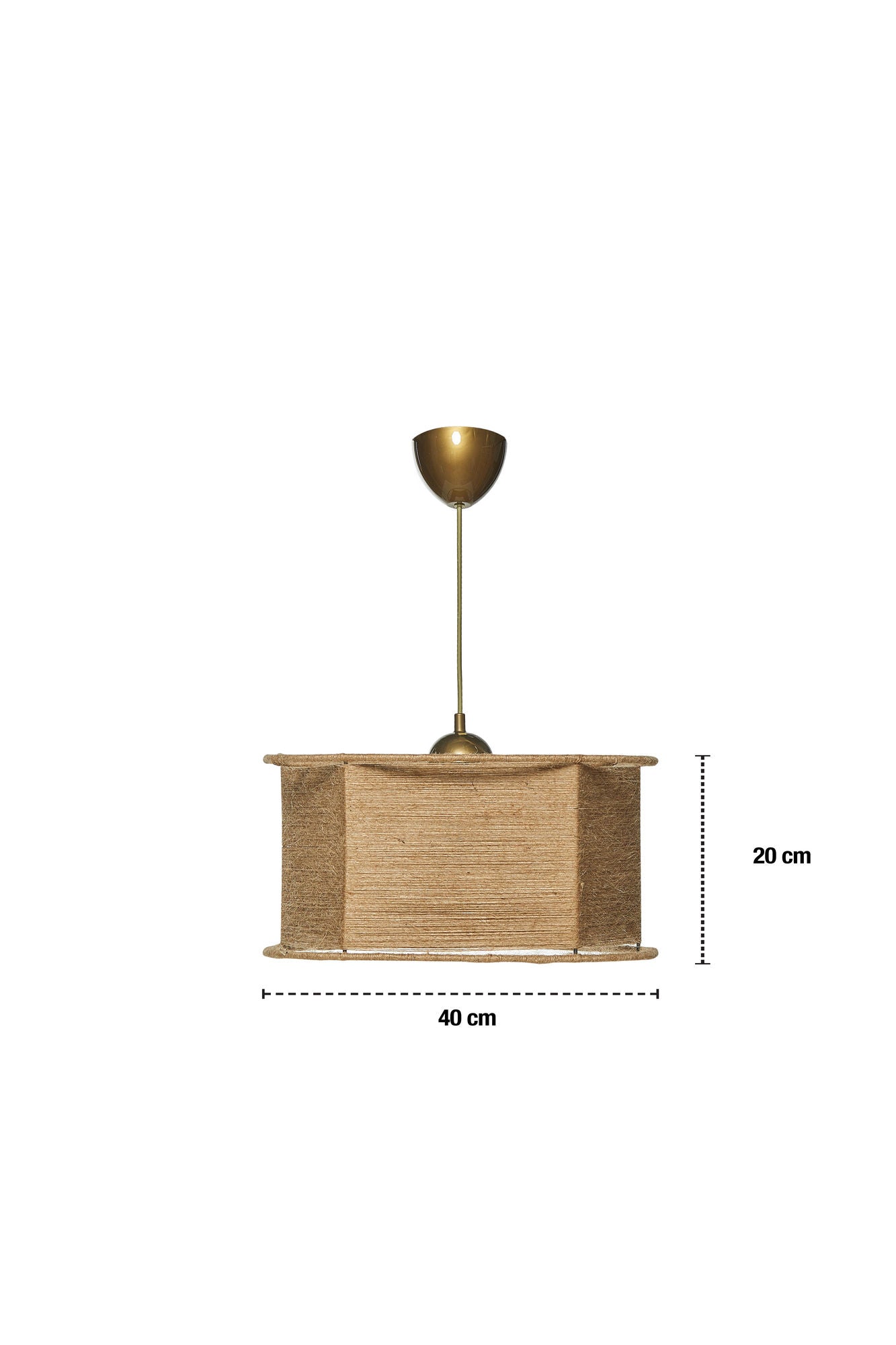 Lustra PENTA BIG, bej/auriu, iuta/metal, 40x65 cm