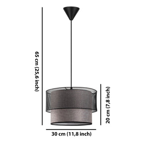 Lustra CAKE, negru, metal, 30x65 cm