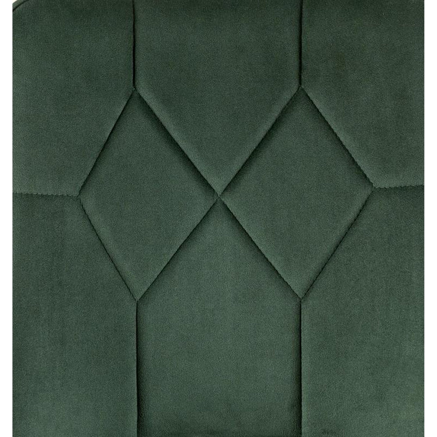 Scaun K539, verde inchis/negru, stofa catifelata/metal, 50x62x84 cm