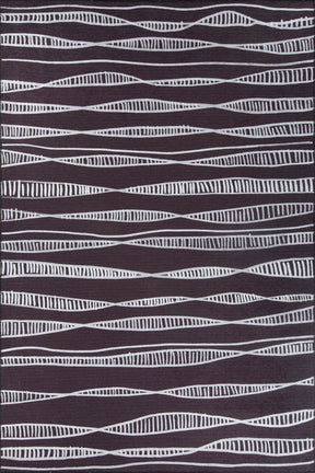 Covor ADA, 75x150 cm, forma dreptunghiulara, poliester, negru/alb, AL 299
