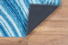 Covor FUSION CHENILLE, 75x150 cm, forma dreptunghiulara, poliester, albastru/alb, AL 268