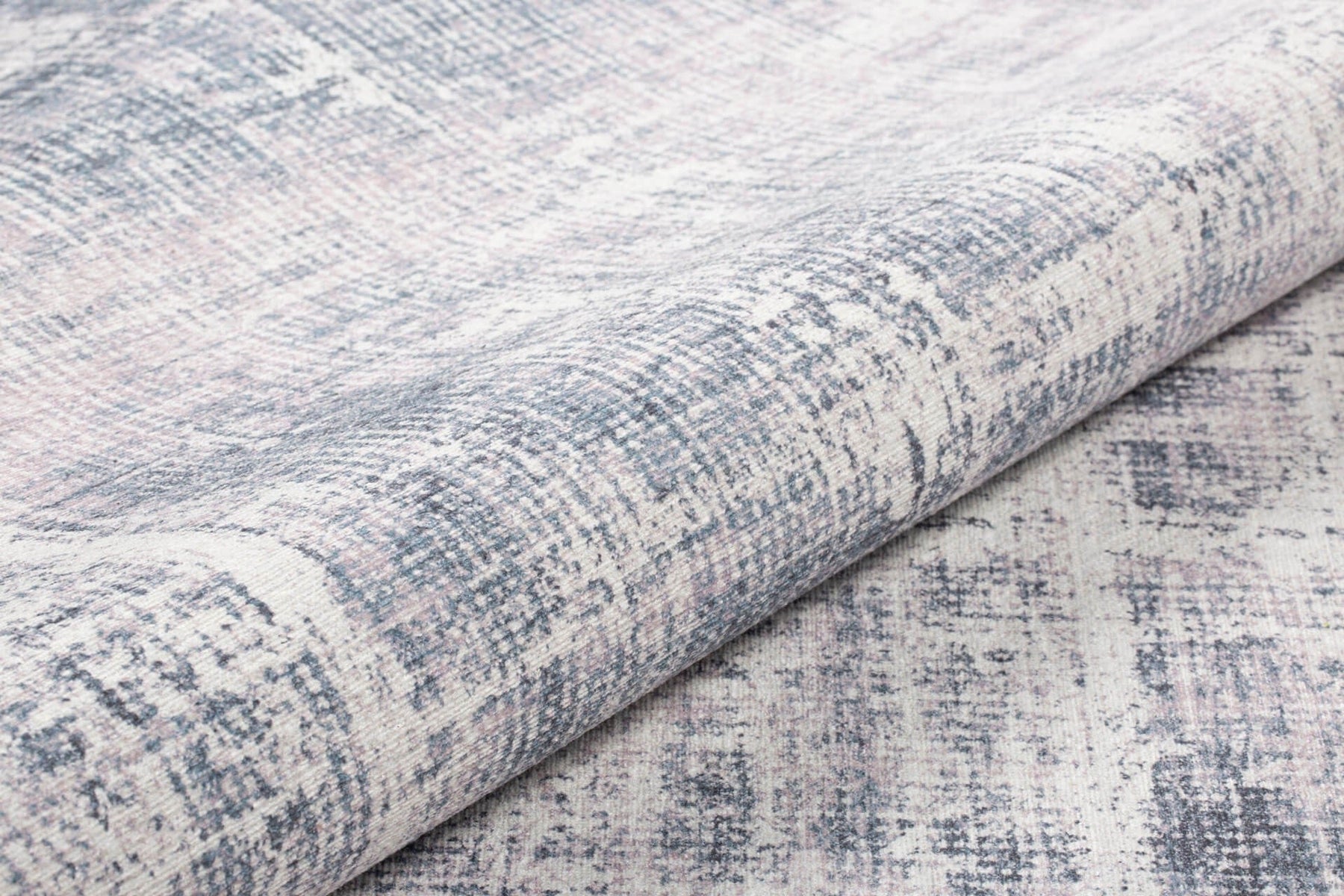 Covor FUNK CHENILLE, 75x150 cm, forma dreptunghiulara, poliester, gri/alb, AL 253