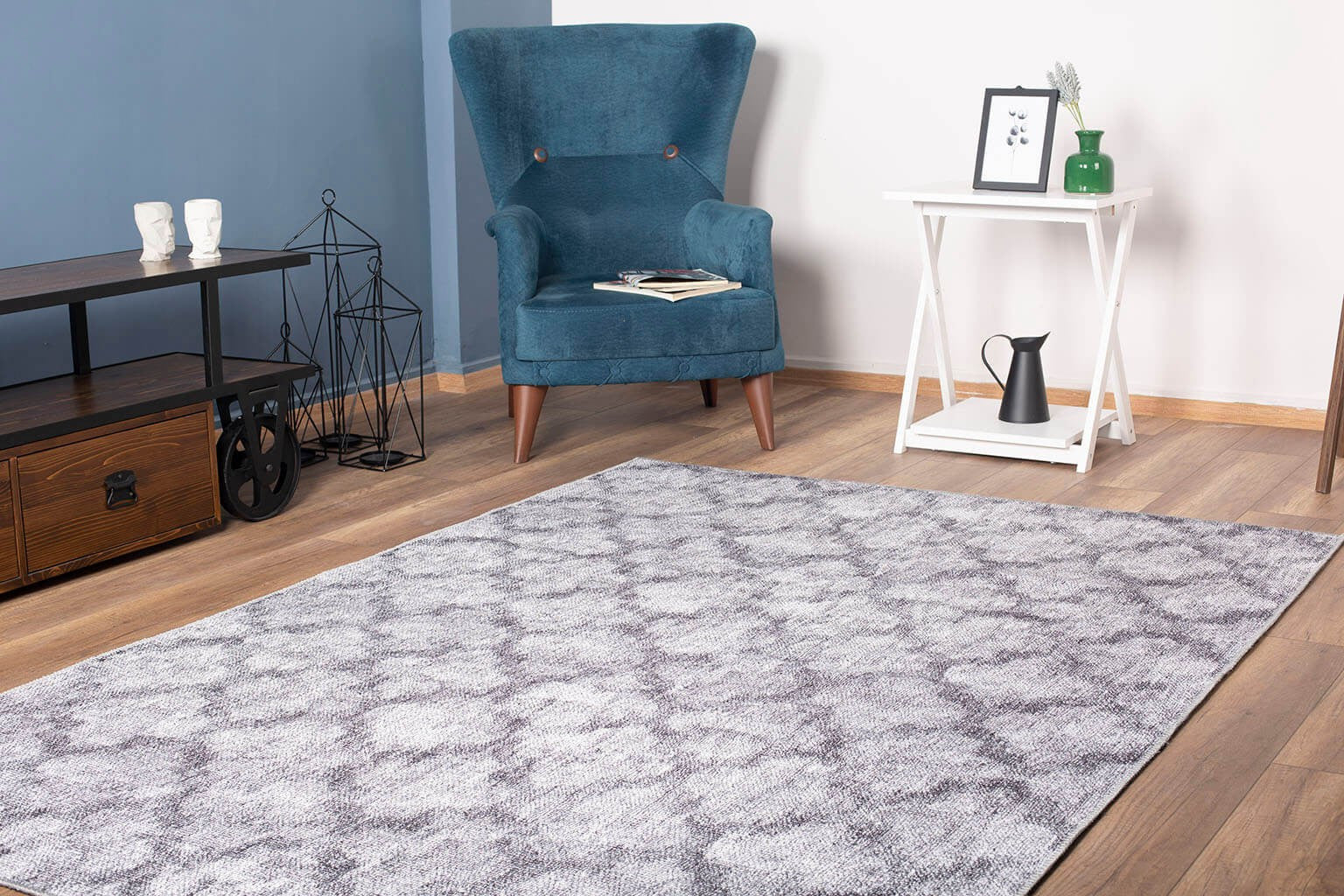 Covor DORIAN CHENILLE, 75x150 cm, forma dreptunghiulara, poliester, gri, AL 244