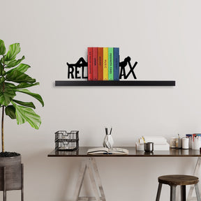 Suport carti KT-RELAX, negru, metal 60x14x21 cm