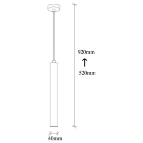 Lustra Best - 641-S, cu inaltime reglabila, negru, metal, 4x40x92 cm