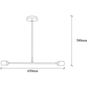 Lustra Flower 160-AV, negru, metal, 65x12x50 cm