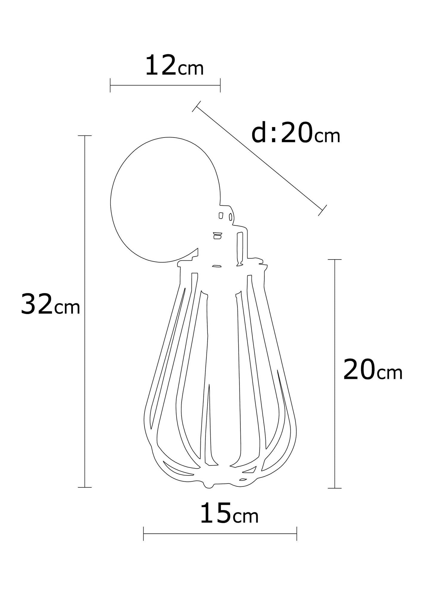 Aplica FETIYE N 1120, negru/maro, metal, 15x20x32 cm