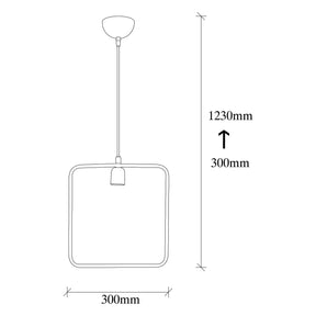 Lustra GEONNI MR-644, negru, metal, 30x10x30-123 cm