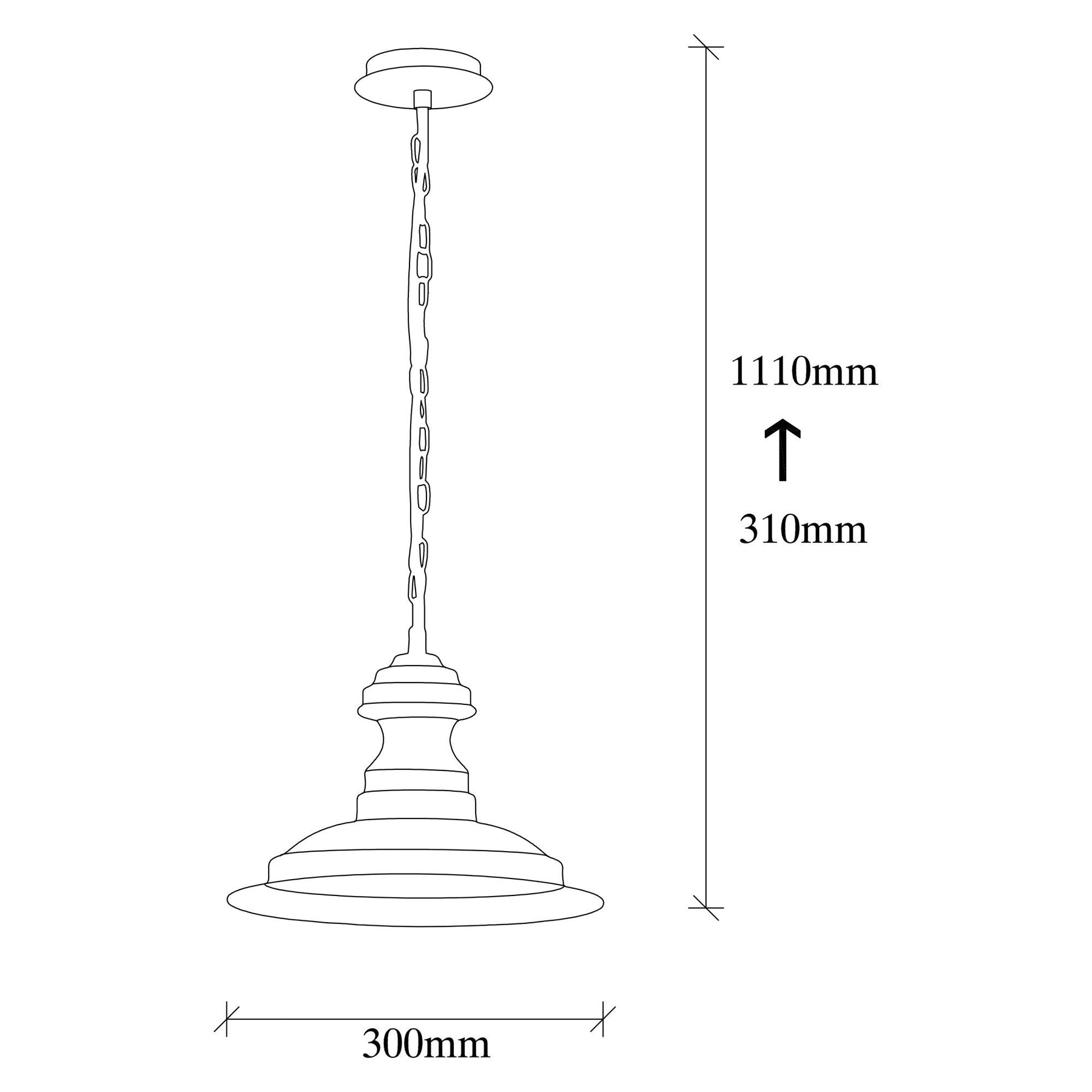 Lustra SIVANI MR-638, auriu antic, metal, 30x31-111 cm