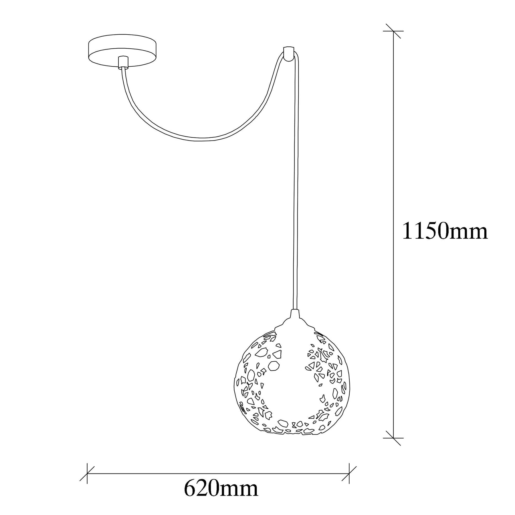 Lustra FELLINI MR - 898, negru, metal, 62x17x115 cm