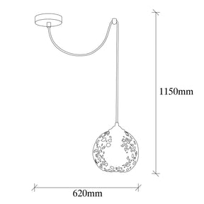 Lustra FELLINI MR - 898, negru, metal, 62x17x115 cm