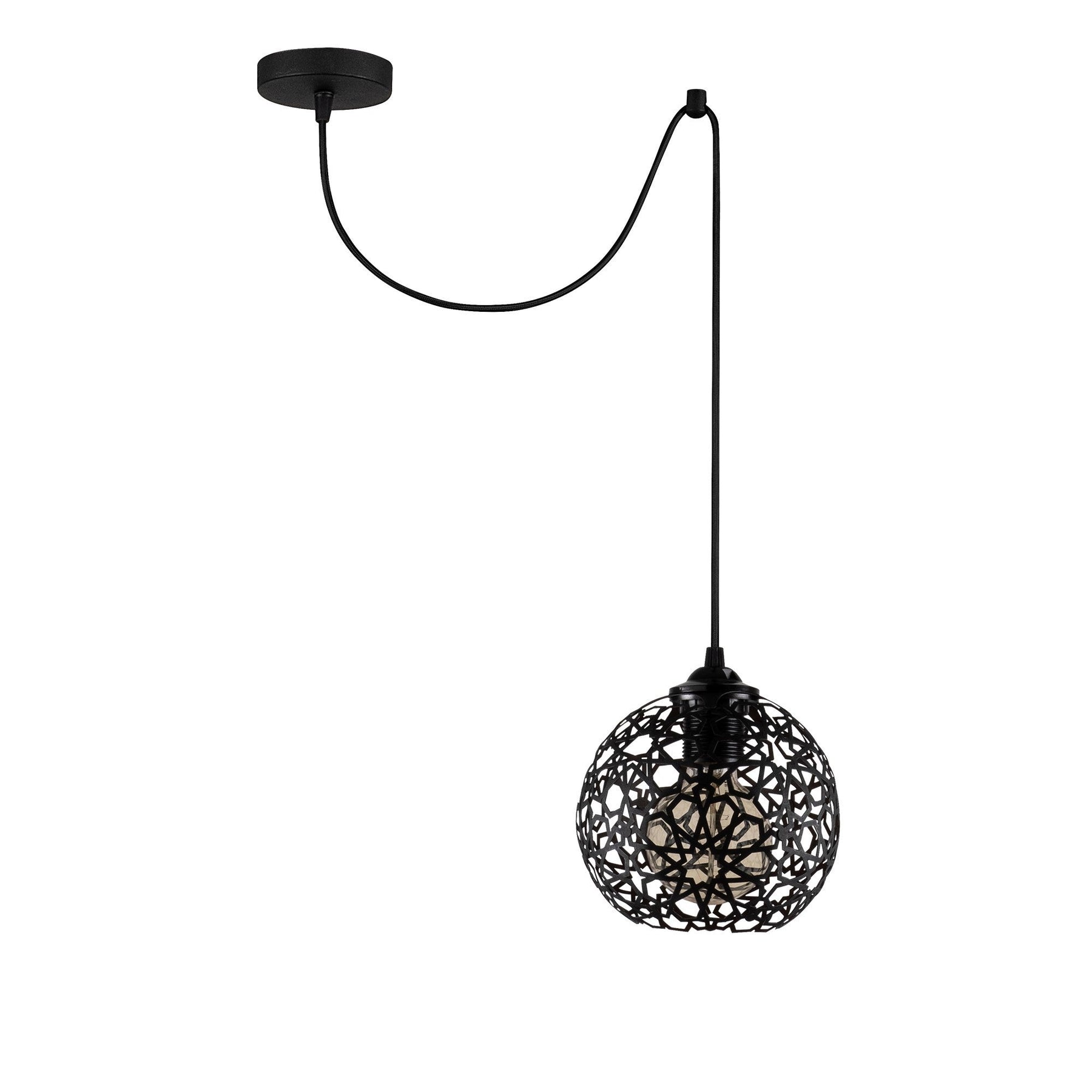 Lustra FELLINI MR - 898, negru, metal, 62x17x115 cm