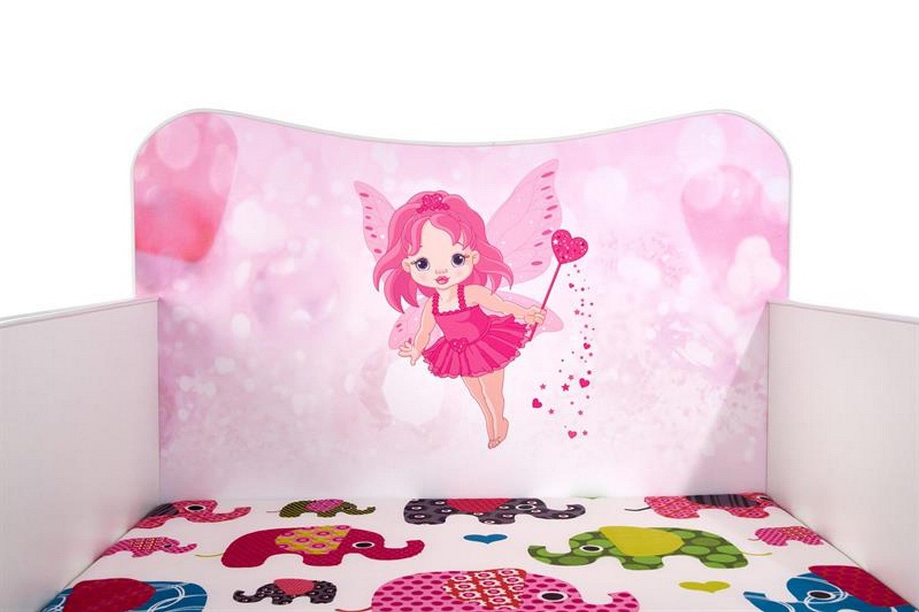 Pat copii HAPPY FAIRY 70x140, roz/alb, PAL laminat