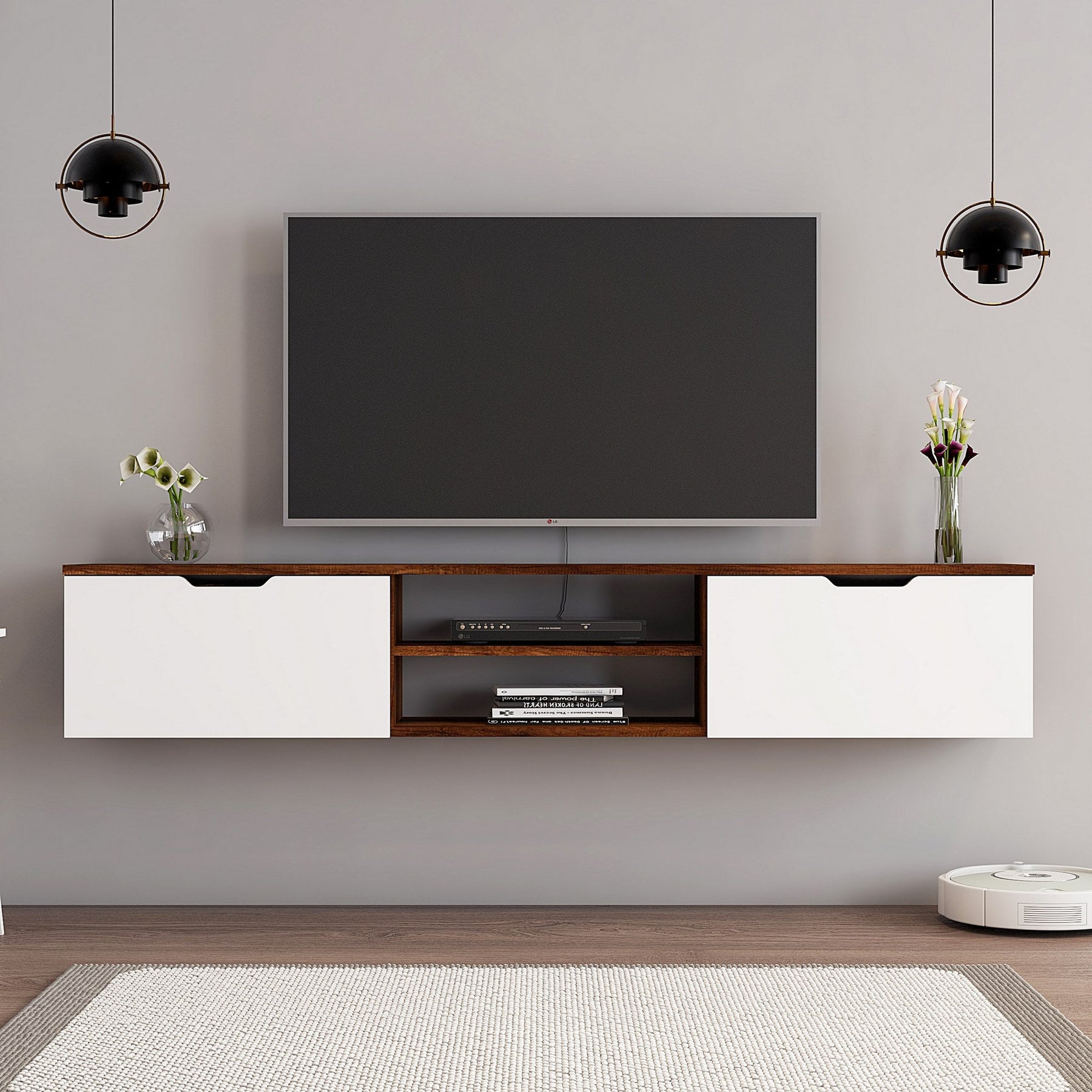 unitate tv denoya2tvunit white 570vlt2432