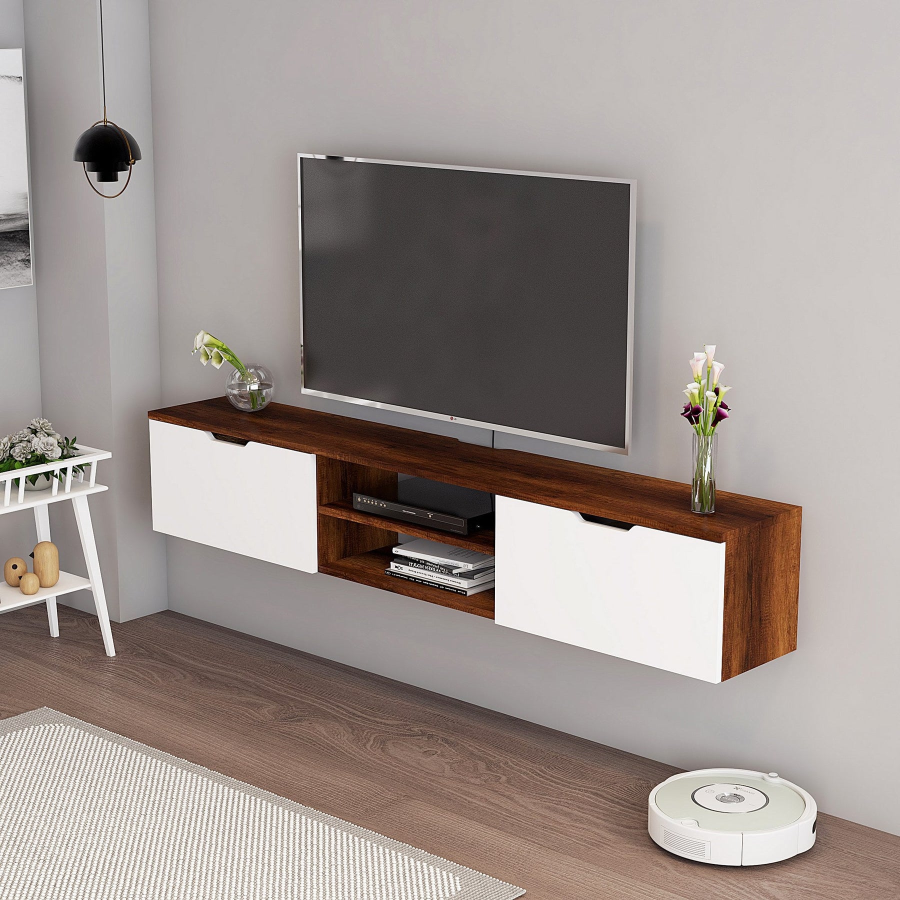 unitate tv denoya2tvunit white 570vlt2432