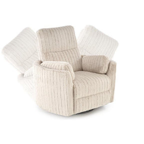 Fotoliu recliner PEGAS, stofa bej, 110x100/170x108/81 cm