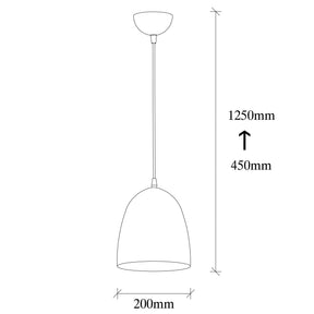 Lustra TATTO 2373, alb, metal, 20x125 cm