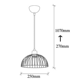 Lustra BEYBISI 6370, negru, metal, 25x27-107 cm