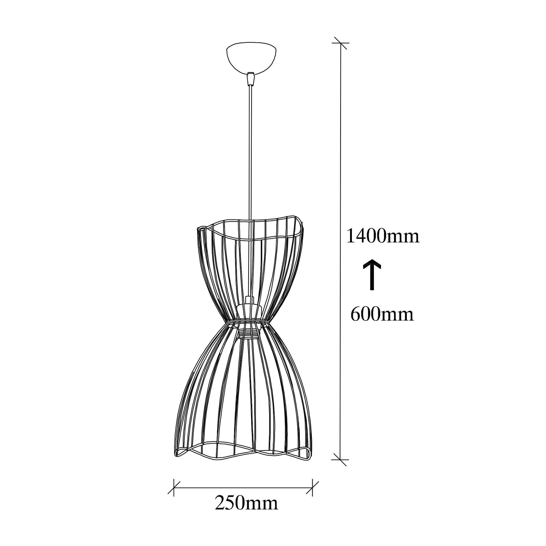 Lustra ZEYN0 6410, negru, metal, 25x140 cm