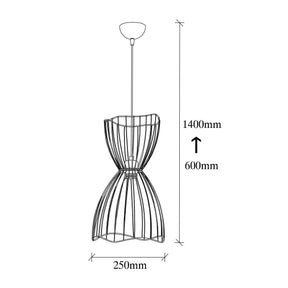 Lustra ZEYN0 6410, negru, metal, 25x140 cm