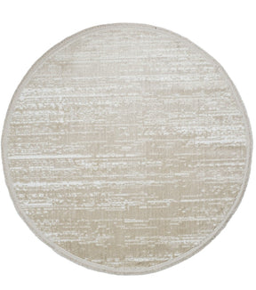 Covor JASMINE, 80x80 cm, forma rotunda, poliester, crem, 1452