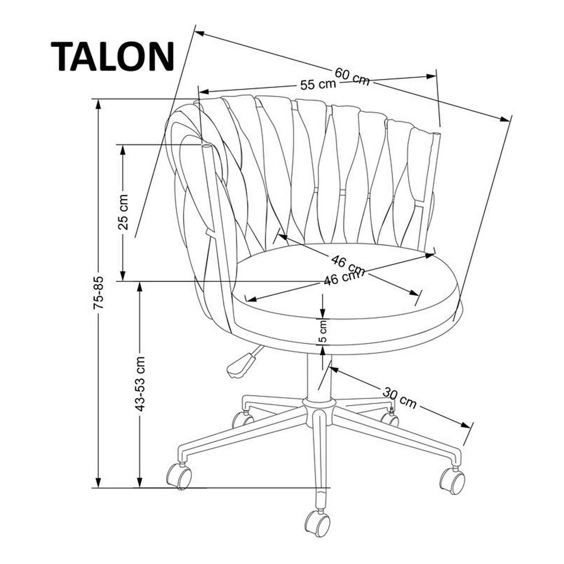 Scaun TALON, gri, stofa, 55x60x75 cm